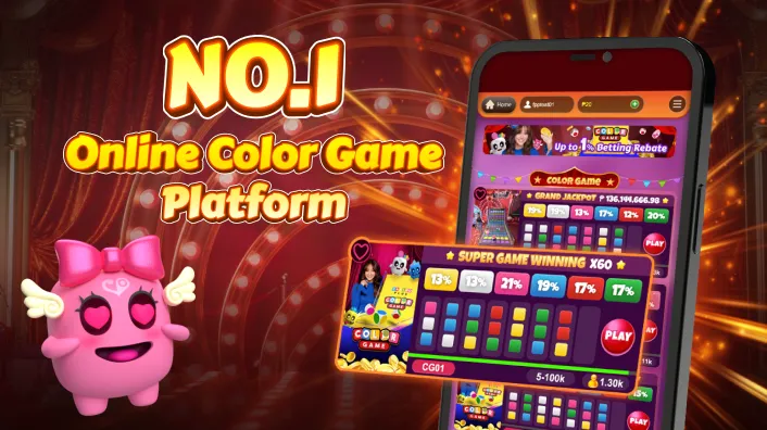 Mobile phone displaying a vibrant online casino game